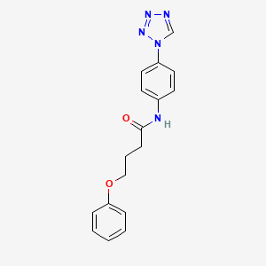 molecular formula C17H17N5O2 B7536925 4-phenoxy-N-[4-(tetrazol-1-yl)phenyl]butanamide 