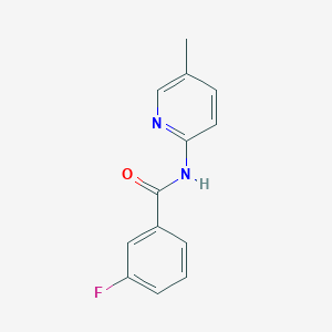 molecular formula C13H11FN2O B7536964 3-fluoro-N-(5-methylpyridin-2-yl)benzamide 