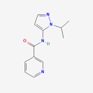 molecular formula C12H14N4O B7536969 N-(2-propan-2-ylpyrazol-3-yl)pyridine-3-carboxamide 