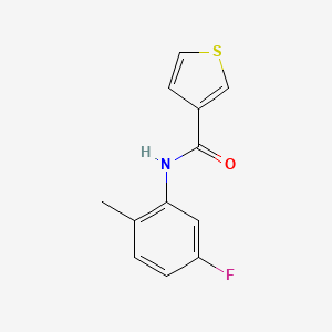 molecular formula C12H10FNOS B7536978 N-(5-fluoro-2-methylphenyl)thiophene-3-carboxamide 