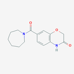 molecular formula C15H18N2O3 B7537012 7-(azepane-1-carbonyl)-4H-1,4-benzoxazin-3-one 