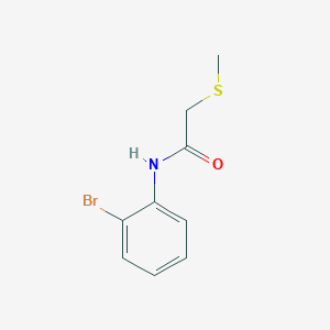 molecular formula C9H10BrNOS B7537029 N-(2-bromophenyl)-2-methylsulfanylacetamide 
