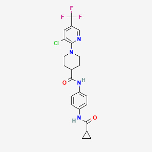 1-[3-chloro-5-(trifluoromethyl)pyridin-2-yl]-N-[4-(cyclopropanecarbonylamino)phenyl]piperidine-4-carboxamide