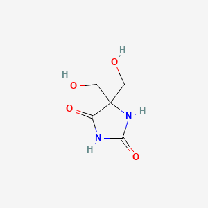 molecular formula C5H8N2O4 B7537072 5,5-Bis(hydroxymethyl)imidazolidine-2,4-dione 