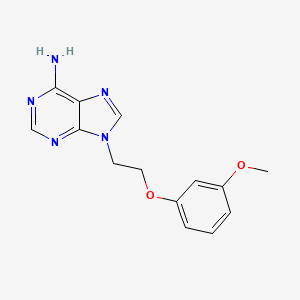 molecular formula C14H15N5O2 B7537077 9-[2-(3-Methoxyphenoxy)ethyl]purin-6-amine 