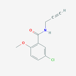 molecular formula C11H10ClNO2 B7537092 5-Chloro-2-methoxy-N-(prop-2-yn-1-yl)benzamide 