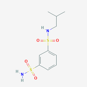 molecular formula C10H16N2O4S2 B7537100 3-N-(2-methylpropyl)benzene-1,3-disulfonamide 