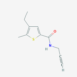 molecular formula C11H13NOS B7537109 4-ethyl-5-methyl-N-prop-2-ynylthiophene-2-carboxamide 