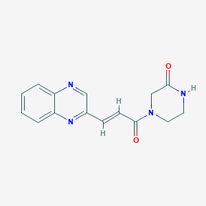 4-[(E)-3-quinoxalin-2-ylprop-2-enoyl]piperazin-2-one