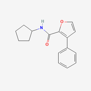 molecular formula C16H17NO2 B7537136 N-cyclopentyl-3-phenylfuran-2-carboxamide 