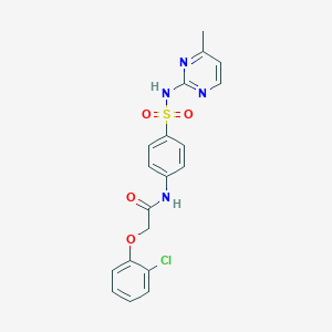 2-(2-chlorophenoxy)-N-[4-[(4-methylpyrimidin-2-yl)sulfamoyl]phenyl]acetamide
