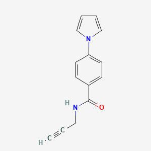 molecular formula C14H12N2O B7537160 N-prop-2-ynyl-4-pyrrol-1-ylbenzamide 