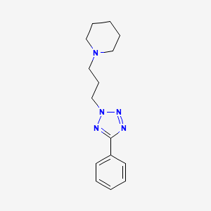 molecular formula C15H21N5 B7537187 5-(Phenyl)-2-(3-piperidinopropyl)-2H-tetrazole 