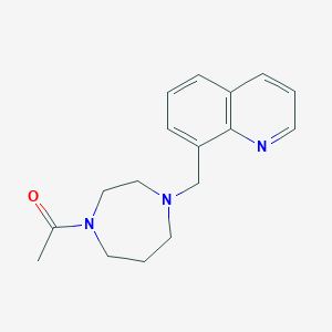 molecular formula C17H21N3O B7537210 1-[4-(Quinolin-8-ylmethyl)-1,4-diazepan-1-yl]ethanone 