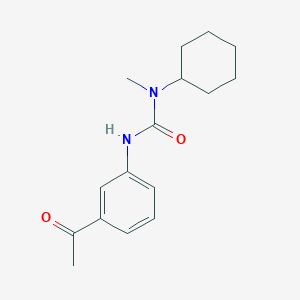 molecular formula C16H22N2O2 B7537226 N'-(3-acetylphenyl)-N-cyclohexyl-N-methylurea 
