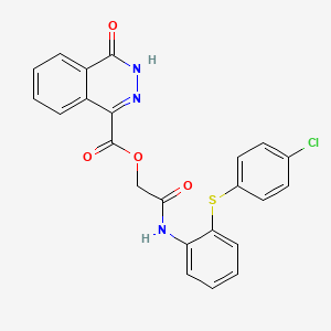 molecular formula C23H16ClN3O4S B7537272 [2-[2-(4-chlorophenyl)sulfanylanilino]-2-oxoethyl] 4-oxo-3H-phthalazine-1-carboxylate 