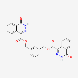 [3-[(4-oxo-3H-phthalazine-1-carbonyl)oxymethyl]phenyl]methyl 4-oxo-3H-phthalazine-1-carboxylate