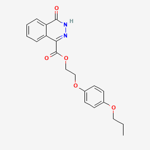 molecular formula C20H20N2O5 B7537308 2-(4-propoxyphenoxy)ethyl 4-oxo-3H-phthalazine-1-carboxylate 