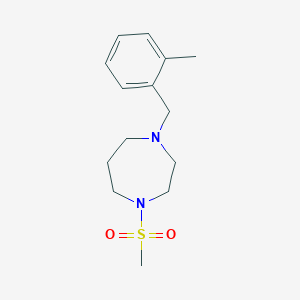 molecular formula C14H22N2O2S B7537365 1-[(2-Methylphenyl)methyl]-4-methylsulfonyl-1,4-diazepane 