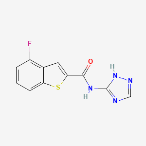 molecular formula C11H7FN4OS B7537367 4-fluoro-N-(1H-1,2,4-triazol-5-yl)-1-benzothiophene-2-carboxamide 