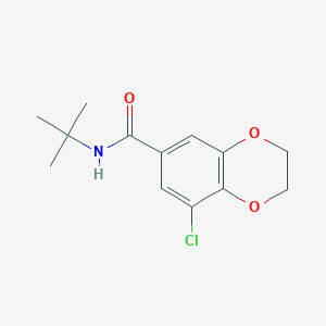 molecular formula C13H16ClNO3 B7537372 N-tert-butyl-5-chloro-2,3-dihydro-1,4-benzodioxine-7-carboxamide 