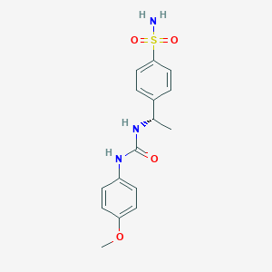 molecular formula C16H19N3O4S B7537377 1-(4-methoxyphenyl)-3-[(1S)-1-(4-sulfamoylphenyl)ethyl]urea 