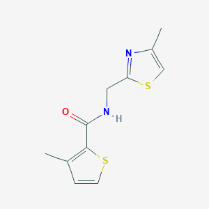 molecular formula C11H12N2OS2 B7537381 3-methyl-N-[(4-methyl-1,3-thiazol-2-yl)methyl]thiophene-2-carboxamide 