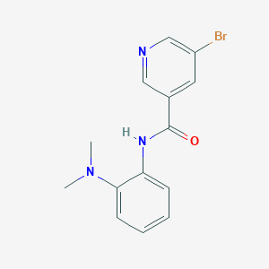 molecular formula C14H14BrN3O B7537384 5-bromo-N-[2-(dimethylamino)phenyl]pyridine-3-carboxamide 