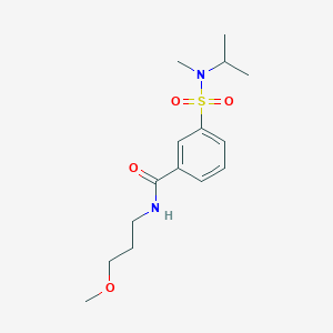 molecular formula C15H24N2O4S B7537410 N-(3-methoxypropyl)-3-[methyl(propan-2-yl)sulfamoyl]benzamide 