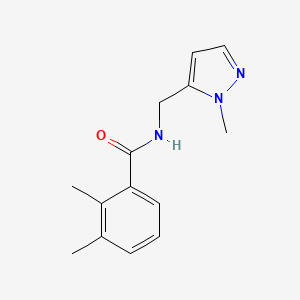 molecular formula C14H17N3O B7537456 2,3-dimethyl-N-[(2-methylpyrazol-3-yl)methyl]benzamide 
