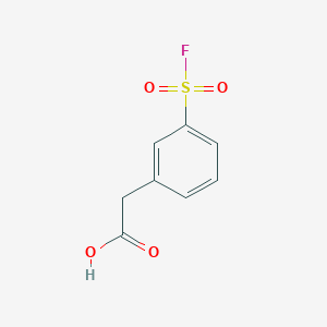 molecular formula C8H7FO4S B7537462 2-[3-(Fluorosulfonyl)phenyl]acetic acid 