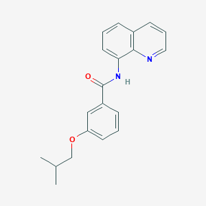 molecular formula C20H20N2O2 B7537466 3-(2-methylpropoxy)-N-quinolin-8-ylbenzamide 