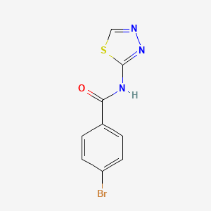 molecular formula C9H6BrN3OS B7537479 4-bromo-N-(1,3,4-thiadiazol-2-yl)benzamide 