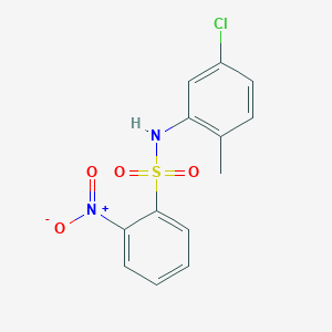 molecular formula C13H11ClN2O4S B7537505 n-(5-Chloro-2-methylphenyl)-2-nitrobenzene-1-sulfonamide 