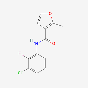 molecular formula C12H9ClFNO2 B7537508 N-(3-chloro-2-fluorophenyl)-2-methylfuran-3-carboxamide 
