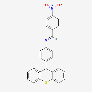 molecular formula C26H18N2O2S B7537526 N-(4-硝基亚苄基)-4-(硫吨-9-基)苯胺 