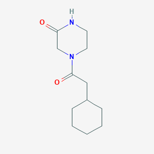 molecular formula C12H20N2O2 B7537528 4-(2-Cyclohexylacetyl)piperazin-2-one 