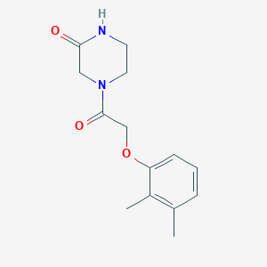 molecular formula C14H18N2O3 B7537535 4-[2-(2,3-Dimethylphenoxy)acetyl]piperazin-2-one 