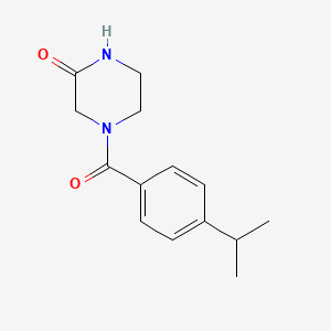 molecular formula C14H18N2O2 B7537547 4-[4-(Propan-2-yl)benzoyl]piperazin-2-one 