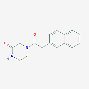 molecular formula C16H16N2O2 B7537550 4-(2-Naphthalen-2-ylacetyl)piperazin-2-one 