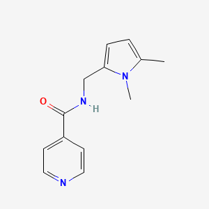 molecular formula C13H15N3O B7537582 N-[(1,5-dimethylpyrrol-2-yl)methyl]pyridine-4-carboxamide 