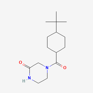 molecular formula C15H26N2O2 B7537604 4-(4-Tert-butylcyclohexanecarbonyl)piperazin-2-one 