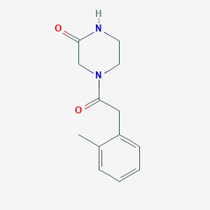 molecular formula C13H16N2O2 B7537611 4-[2-(2-Methylphenyl)acetyl]piperazin-2-one 