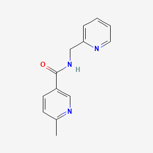 molecular formula C13H13N3O B7537629 6-methyl-N-(pyridin-2-ylmethyl)pyridine-3-carboxamide 
