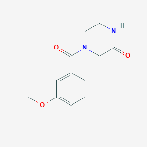 molecular formula C13H16N2O3 B7537639 4-(3-Methoxy-4-methylbenzoyl)piperazin-2-one 