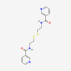 molecular formula C16H18N4O2S2 B7537672 N-[2-[2-(pyridine-3-carbonylamino)ethyldisulfanyl]ethyl]pyridine-3-carboxamide 