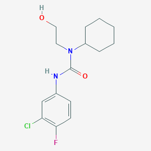 molecular formula C15H20ClFN2O2 B7537708 3-(3-Chloro-4-fluorophenyl)-1-cyclohexyl-1-(2-hydroxyethyl)urea 