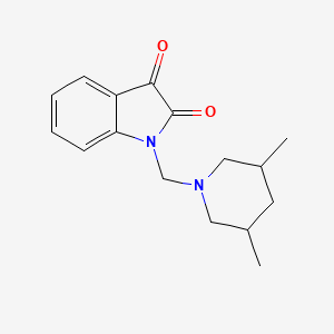 molecular formula C16H20N2O2 B7537718 1-[(3,5-dimethylpiperidin-1-yl)methyl]-1H-indole-2,3-dione 