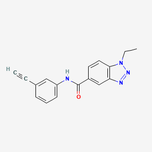 molecular formula C17H14N4O B7537733 1-ethyl-N-(3-ethynylphenyl)benzotriazole-5-carboxamide 