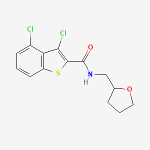 molecular formula C14H13Cl2NO2S B7537786 3,4-dichloro-N-(oxolan-2-ylmethyl)-1-benzothiophene-2-carboxamide 